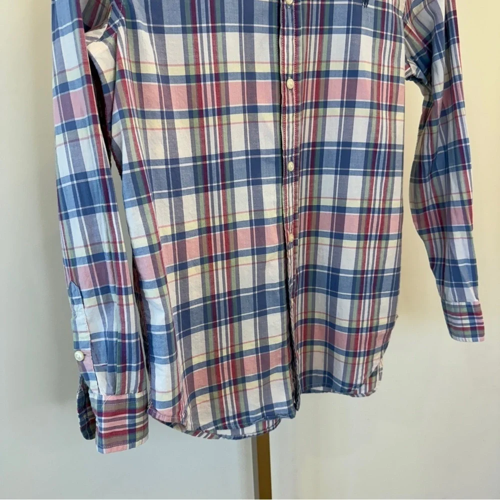 Ralph Lauren Boy’s Plaid Long Sleeve Button-Down Shirt Size L Multicolor Casual